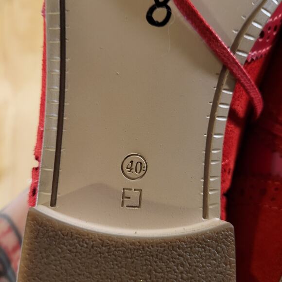 Girotti Italian Suede & Patten Leather Oxford Cutout Size 40 9.5 US - Picture 6 of 9